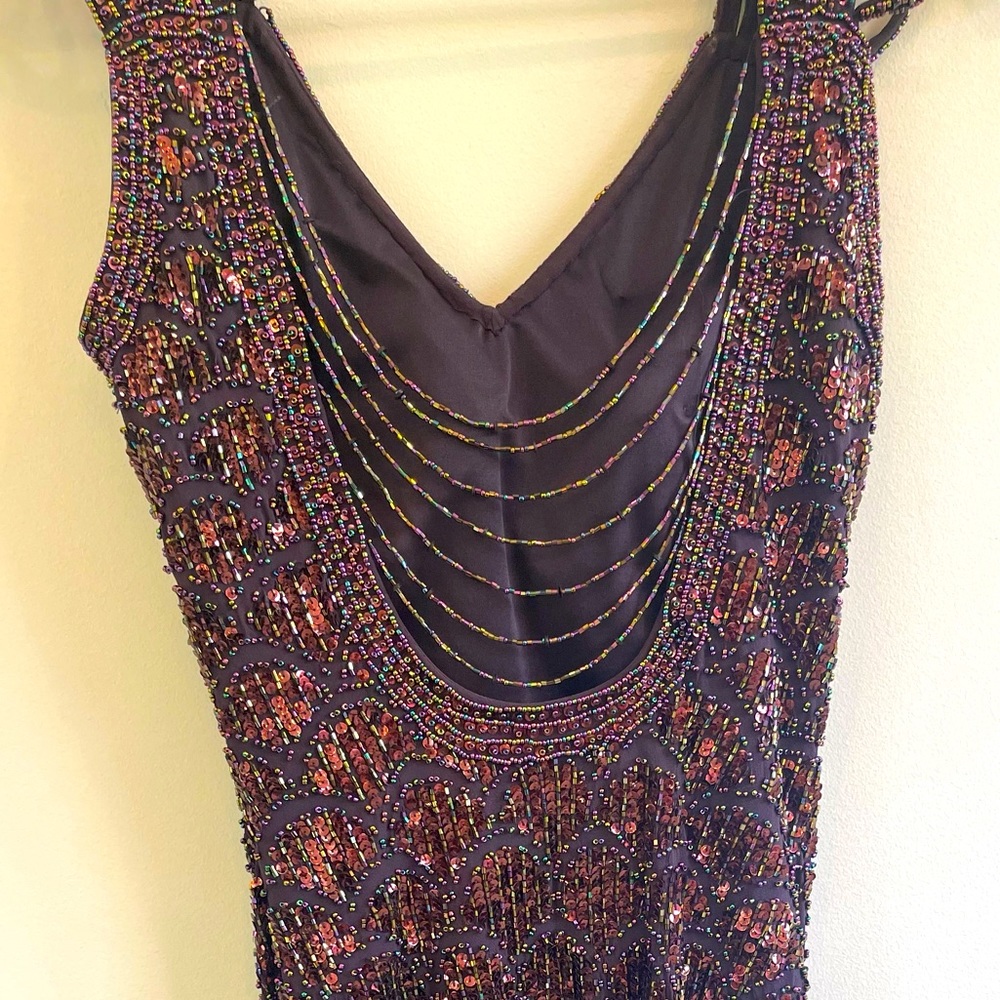 Sue Wong - Sequin Prom Dress - Elegant bead string back